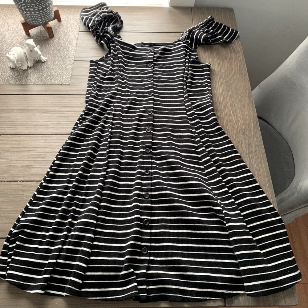 Black and White Casual Dress